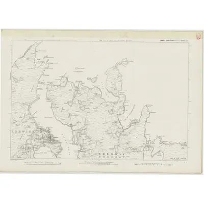 1877 Map of Shetland, Sheet LIII, 1881 Print