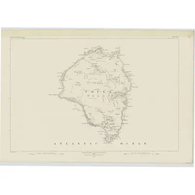 1878 Map of Shetland, Sheet LIV, 1880 Print