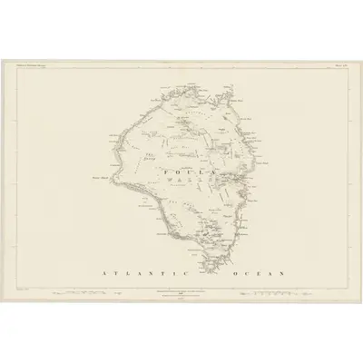 1878 Map of Shetland, Sheet LIV, 1880 Print