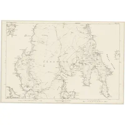 1878 Map of Shetland, Sheet LXII, 1882 Print