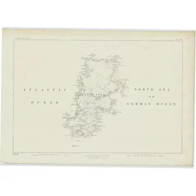 1878 Map of Shetland, Sheet LXIX, 1881 Print