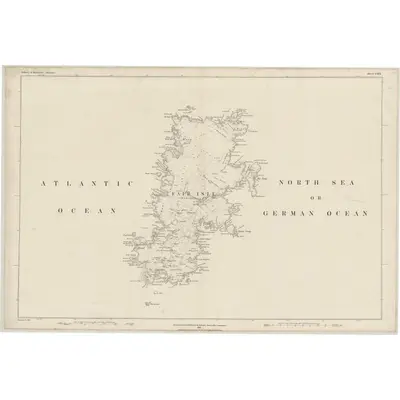 1878 Map of Shetland, Sheet LXIX, 1881 Print