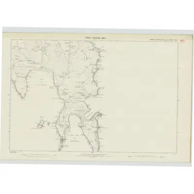 1877 Map of Shetland, Sheet LXVII, 1882 Print