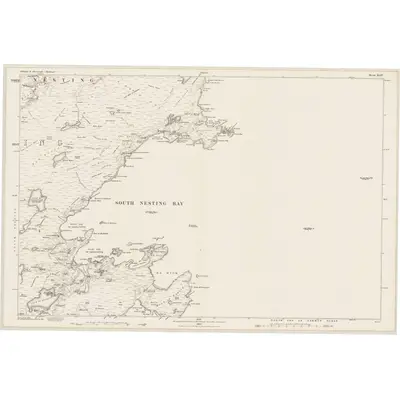 1878 Map of Shetland, Sheet XLIV, 1880 Print