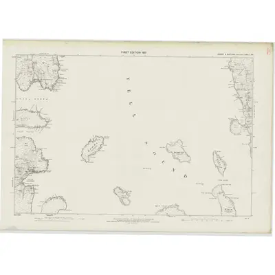 1877 Map of Shetland, Sheet XXI, 1881 Print