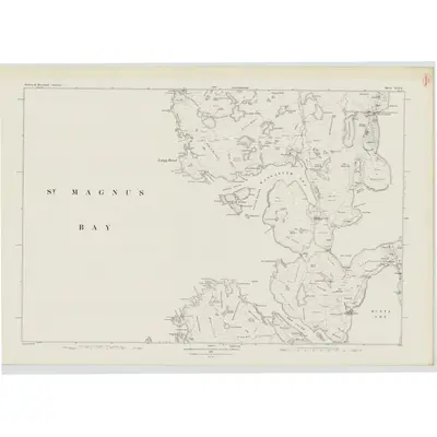 1878 Map of Shetland, Sheet XXIX, 1881 Print
