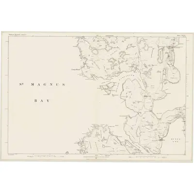 1878 Map of Shetland, Sheet XXIX, 1881 Print