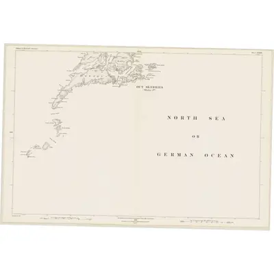 1877 Map of Shetland, Sheet XXXIII, 1880 Print