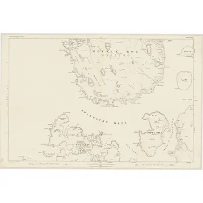 1878 Map of Shetland, Sheet XXXVI, 1881 Print