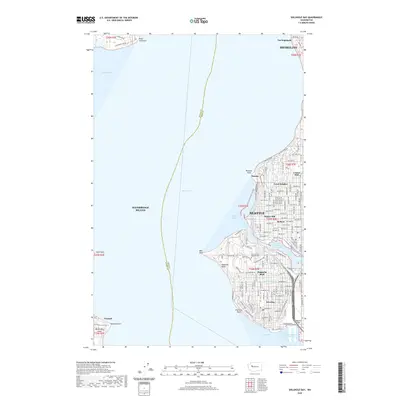 2020 Map of Shilshole Bay, 2020 Print