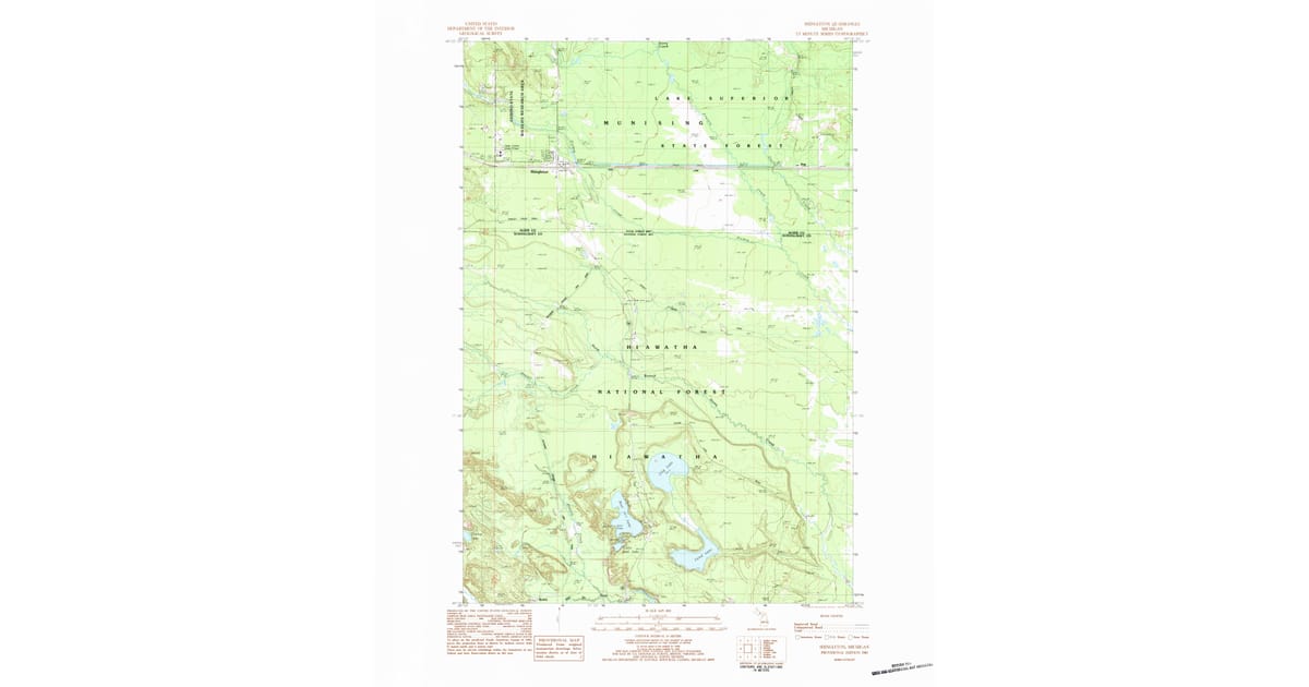 1983 Map of Shingleton, Schoolcraft County, MI — High-Res | Pastmaps