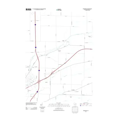 2013 Map of Shopiere, 2013 Print
