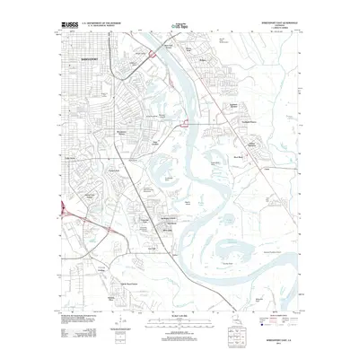 2012 Map of Shreveport East, 2012 Print