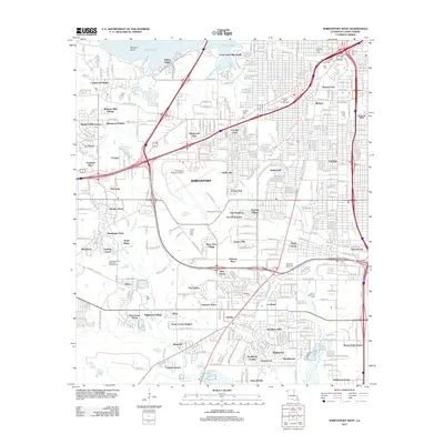 2012 Map of Shreveport West, 2012 Print