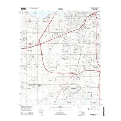 2015 Map of Shreveport West, 2015 Print