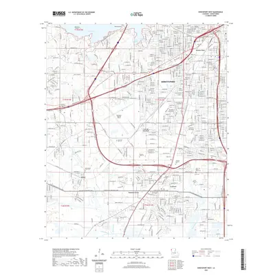 2020 Map of Shreveport West, 2020 Print