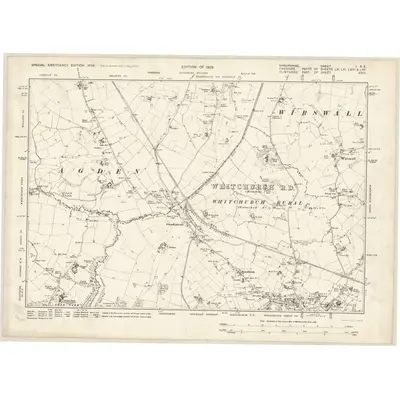 1938 Map of Shropshire I.SE, 1939 Print