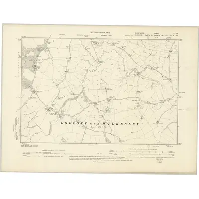 1899 Map of Shropshire II.SE, 1903 Print