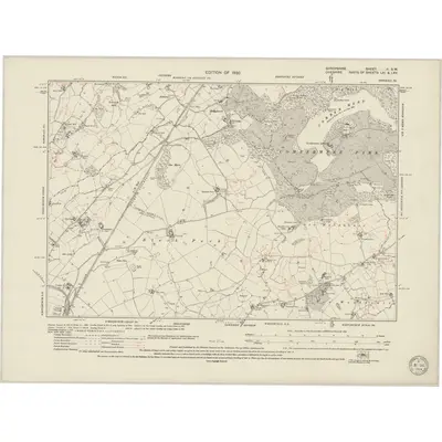1924 Map of Shropshire II.SW, 1949 Print