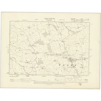 1899 Map of Shropshire III.SE, 1902 Print