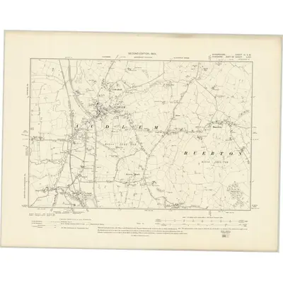 1899 Map of Shropshire III.SW, 1903 Print