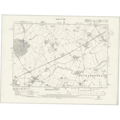1924 Map of Shropshire IX.NE, 1937 Print