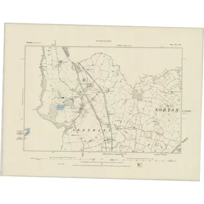 1879 Map of Shropshire IX.NW, 1884 Print