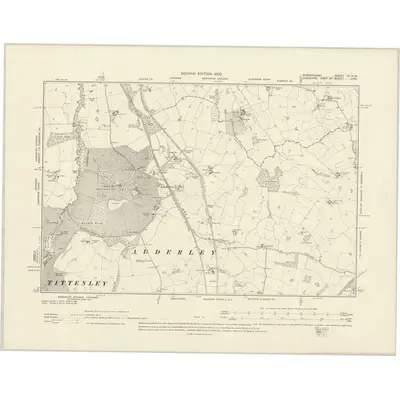 1899 Map of Shropshire IX.NW, 1902 Print