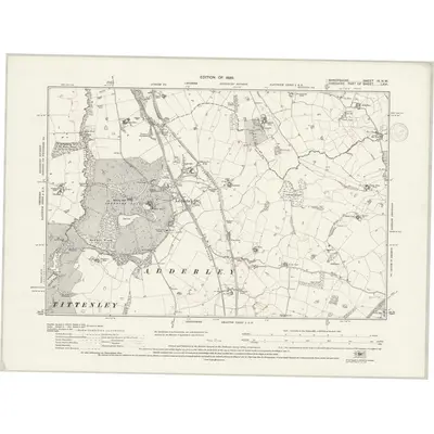 1924 Map of Shropshire IX.NW, 1937 Print