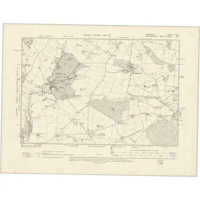 1899 Map of Shropshire IX.SE, 1903 Print