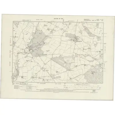 1924 Map of Shropshire IX.SE, 1929 Print