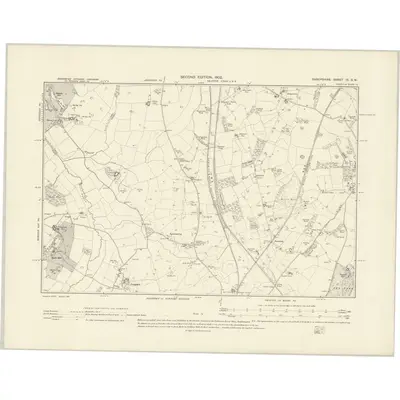 1899 Map of Shropshire IX.SW, 1902 Print