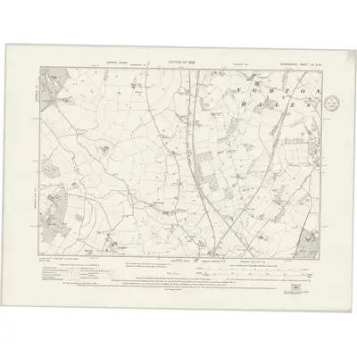 1924 Map of Shropshire IX.SW, 1936 Print