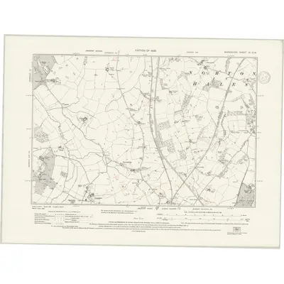 1924 Map of Shropshire IX.SW, 1937 Print