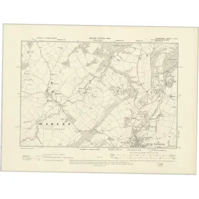 1901 Map of Shropshire L.NE, 1903 Print