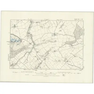 1881 Map of Shropshire L.NW, 1889 Print