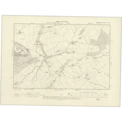 1901 Map of Shropshire L.NW, 1903 Print