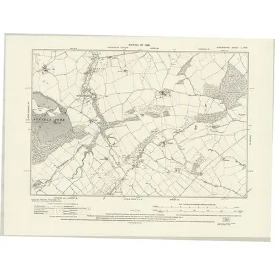 1925 Map of Shropshire L.NW, 1928 Print