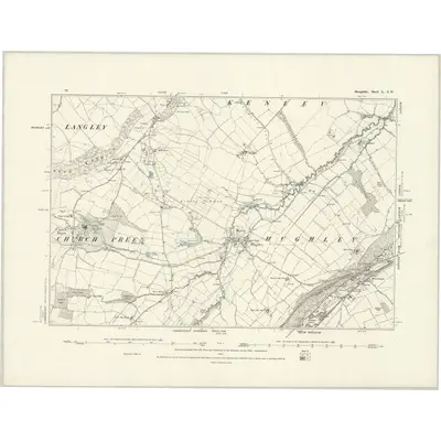 1881 Map of Shropshire L.SW, 1888 Print