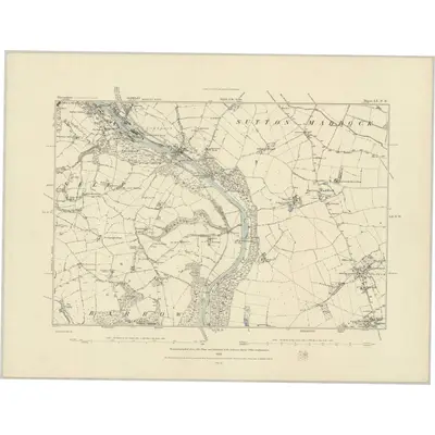 1881 Map of Shropshire LI.NE, 1883 Print