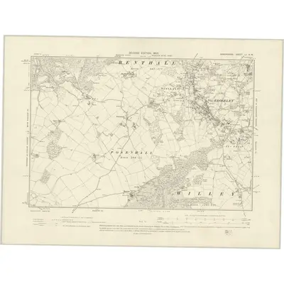 1901 Map of Shropshire LI.NW, 1903 Print