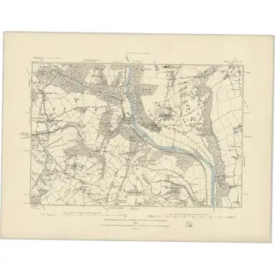 1881 Map of Shropshire LI.SE, 1883 Print