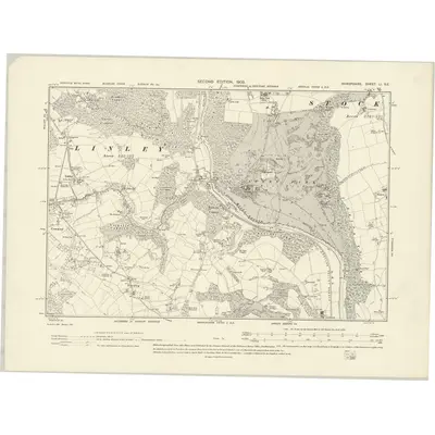 1901 Map of Shropshire LI.SE, 1903 Print