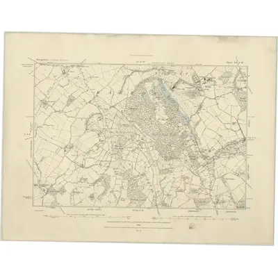 1882 Map of Shropshire LI.SW, 1883 Print