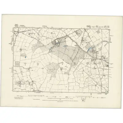 1881 Map of Shropshire LIIa.NW, 1890 Print