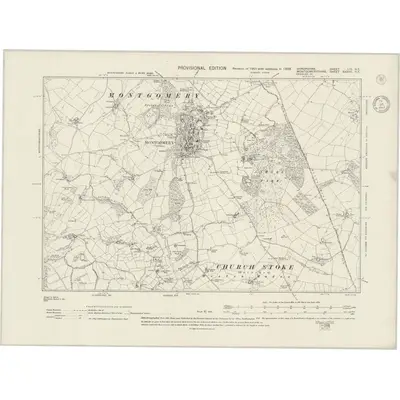 1938 Map of Shropshire LIII.NE, 1943 Print