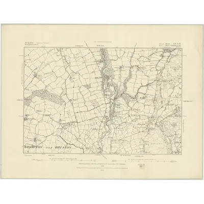 1882 Map of Shropshire LIV.NW, 1883 Print