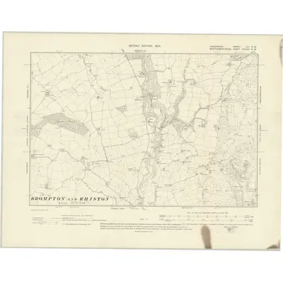 1901 Map of Shropshire LIV.NW, 1903 Print