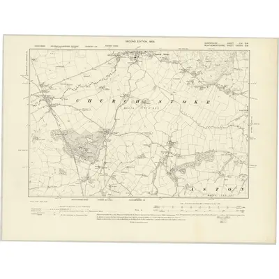 1901 Map of Shropshire LIV.SW, 1903 Print