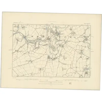 1882 Map of Shropshire LIX.NW, 1883 Print